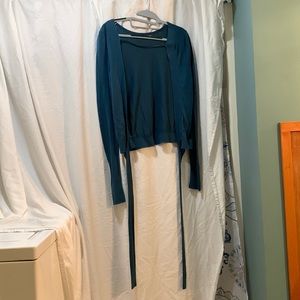 AbercrombieFitch ballerina sweater, dark teal - L